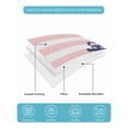 thumbnail image 5 of Quilts Twin Size, Anchor Pink Soft Comforter Bedding Set for Bed, Modern Navy Blue White Striped Nautical Lightweight Quilted Bedspread with Pillow Cover(2 Pieces) for All Season, 68x86 Inch, 5 of 6