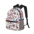 thumbnail image 2 of Haiem Abstract Floral Lightweight Backpack for School, Classic Basic Water Resistant Casual Daypack for Travel with Bottle Side Pockets, 2 of 8