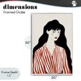 thumbnail image 4 of Stupell Industries Modern Woman in Striped Blouse White Framed Giclee Art, 20 x 30, by Omar Escalante, 4 of 8