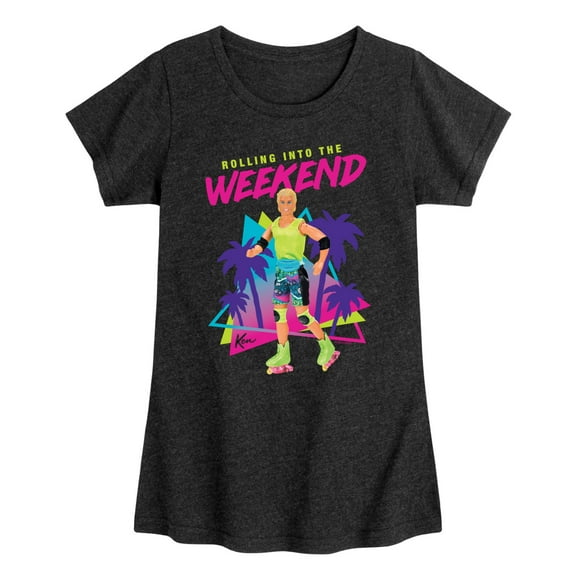Barbie - Ken Rolling Into The Weekend - Girls Fitted Short Sleeve Graphic T-Shirt