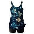 thumbnail image 6 of Nfurl Tankini Swimsuits for Women Tummy Control 2 Piece Flower Printed Tankini Tops Built in Bra with High Waist Boyshorts Summer Bathing Suit Multicolor XXL, 6 of 6