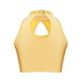 thumbnail image 4 of TiaoBug Kids Girls 2 Piece Hip Hop Street Jazz Dance Outfit Sleeveless Shiny Sequin Crop Top and Jogger Pants Yellow 16, 4 of 7