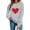 Gray, variant on FAWUUDO Womens Sweet Valentines Crewneck Pullover Loose Fit Long Sleeve Heart Print Graphic Sweatshirt Casual Cozy Romantic Holiday Wear Pink L