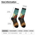 thumbnail image 2 of Pofeuu Western Desert Cactus Bald Eagle Print Crew Socks, Adult Running Hiking Socks for Youth and Adult, 2 of 6