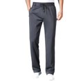 thumbnail image 3 of Blekii Men's Stretch Dress Pants, Loose Straight Leg Casual Trousers for Office, Breathable Summer Business Pants, Elastic Waist for Comfort, Smart Casual Bottoms for Work Or Formal, 3 of 9