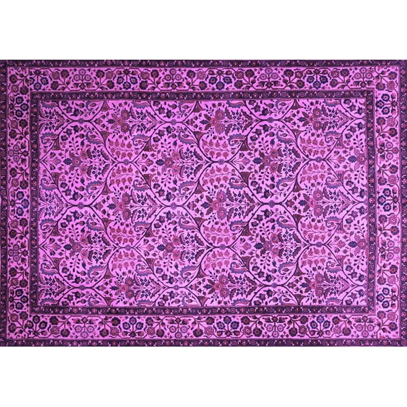 Ahgly Company Indoor Rectangle Persian Purple Traditional Area Rugs, 2' x 5'