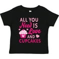 thumbnail image 3 of Inktastic Valentines Day All you Need is Love and Cupcakes Boys or Girls Toddler T-Shirt, 3 of 5