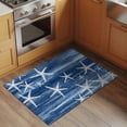 thumbnail image 3 of Rectangle Area Rugs 2 x 3 Ft, Navy Blue Coastal Non-Slip Residential Carpet, Summer Ocean Waves Ombre Sea Starfish Indoor Crawling Mats Runner Rugs for Living Room/Dining Room/Bedroom, 3 of 9