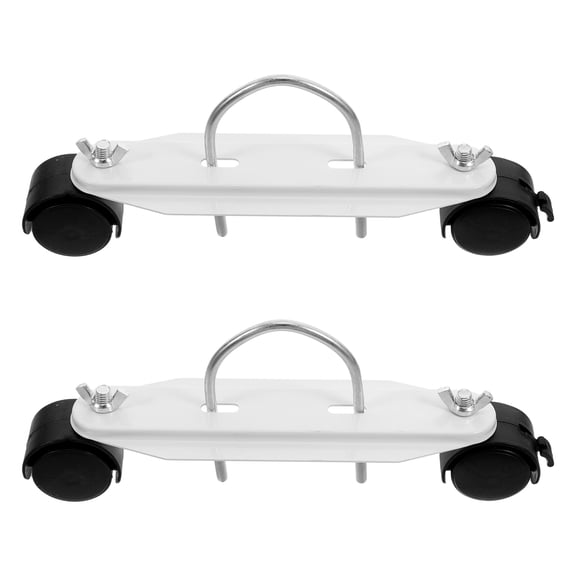 1 par de ruedas giratorias para radiadores eléctricos, soporte robusto para calentador móvil, rueda para calentador de aceite con marco robusto, base para rueda de calentador portátil