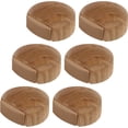 thumbnail image 1 of Topes de puerta de 6 piezas - Tope de puerta adhesivo de madera para pisos y parquet (roble natural) TUNC Sencillez, 1 of 5