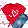 thumbnail image 5 of Erwazi Valentines T-Shirt Print Graphic Tees Cute Heart Shirts Casual Short Sleeve Crewneck Tee Top, 5 of 5