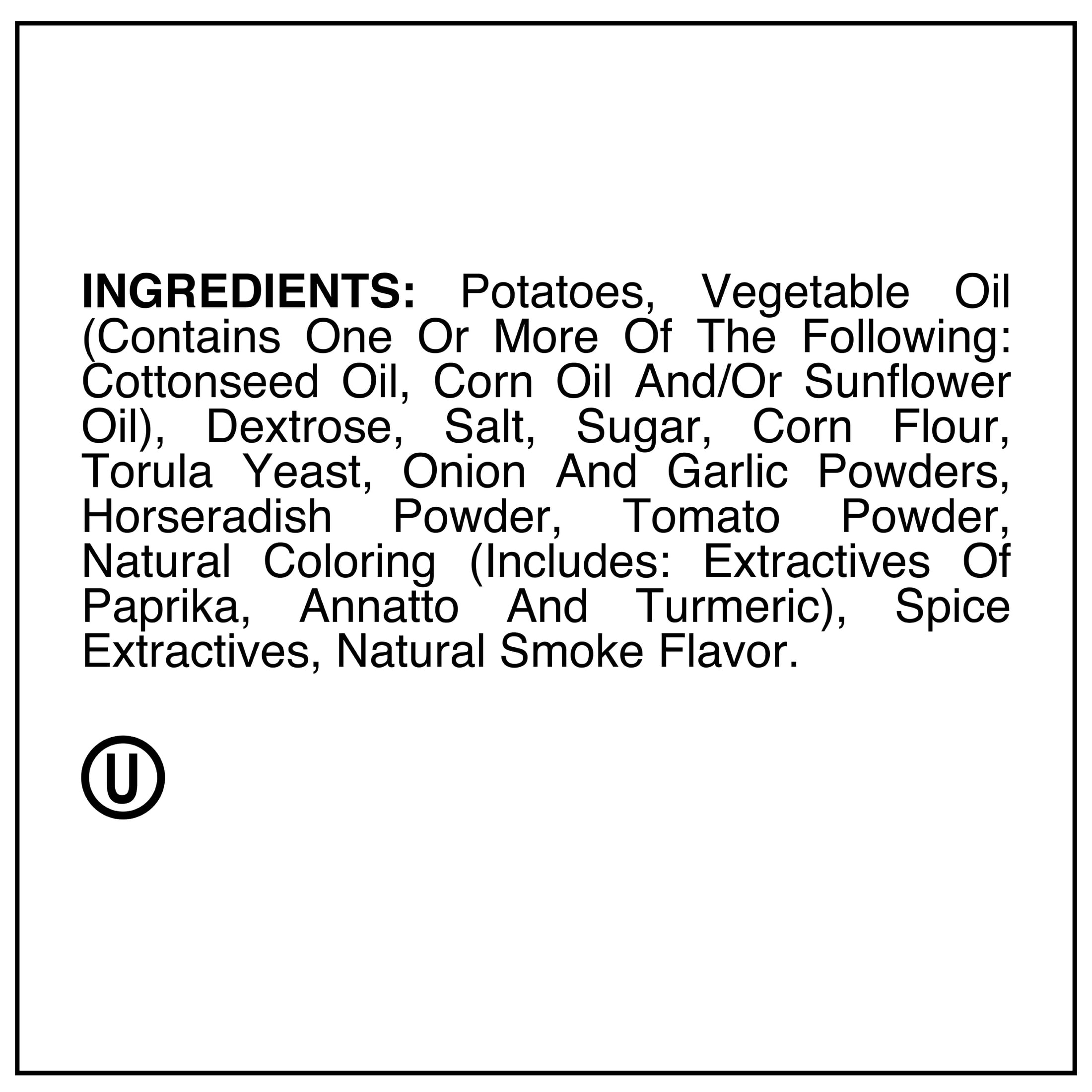 Utz Barbeque Ripples Potato Chips, Gluten-Free, 2.75 oz Bag