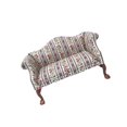 thumbnail image 1 of Floral Pattern Wooden Sofa 112 Scale Furniture Elegant and, 1 of 5