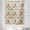thumbnail image 1 of White Tapestry, Newspaper Vintage Retro with Paris Lettering in Hearts Art Print, Fabric Wall Hanging Decor for Bedroom Living Room Dorm, 5 Sizes, White Black, by Ambesonne, 1 of 1