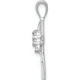 thumbnail image 2 of 14K White Gold .01Ct. Diamond Pendant (23.5 X 12.5) Made In India pm5023-001-wa, 2 of 5