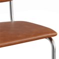 thumbnail image 3 of Pemberly Row Vegan Leather Counter Height Stool (Set of 2) in Brown, 3 of 5