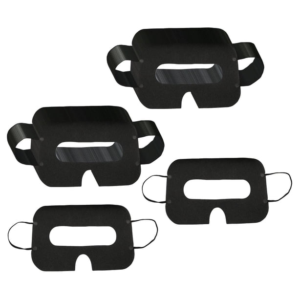 100 Uds. Mascarillas desechables para la cara, cubierta para los ojos, tela no tejida, fácil de usar, relleno , máscara para auriculares , Negro