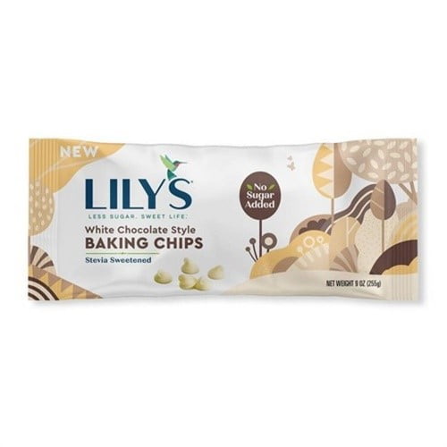 Lily's Chocolate White Chocolate Baking Chips 9 Ounce