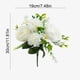 thumbnail image 3 of Arreglo floral artificial de rosa y lila | Ramo de peonía falsa para decoración de boda de verano, plástico resistente y resistente Blanco, rojo, morado, rosa, 12 pulgadas | Decoración de la, 3 of 6