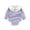 Purple, variant on Baby Girls Ruffle Bodysuit Infant Ribbed Knit Romper Jumpsuit Long Sleeve Onesie Overall Newborn Princess Outfit,Cute Bow/Peter Pan Collar Romper