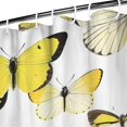 thumbnail image 3 of Yellow Butterfly Pattern Shower Curtain 36"x72" ,Bathroom Decorative Shower Curtains Set with 12 Hooks,Modern Waterproof Washable Shower Curtain, 3 of 6
