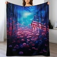 thumbnail image 4 of Independence Day Of The United States Flag for Women Men Kids Flannel Throw Blankets Soft Fuzzy Lightweight for Home Decor Couch Bed Sofa, 4 of 8