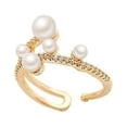 thumbnail image 3 of Guardurnaity Anillo de perlas de pisos para mujer, fiesta, boda, joyería de moda nupcial Ropa, zapatos y accesorios Miscelánea, 3 of 6