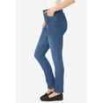 thumbnail image 3 of Woman Within Plus Size Tall Straight-Leg Stretch Comfort Denim Five-Pocket Jeans, 3 of 6