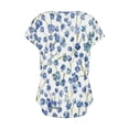 thumbnail image 4 of Tops de Algodón para Mujeres Cuello en V Moda Casual Manga Corta Primavera Verano Top para el Hogar Y Diario, 4 of 6
