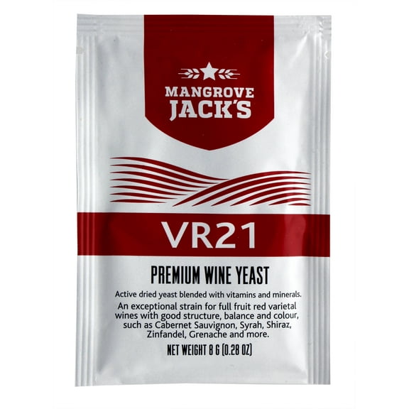 Mangroves Jack's Wine Yeast - VR21 8g treats 23L Full Fruit & Country Reds