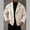 Beige Mens Wool Trench Coat, variant on Cropped Bomber Jacket for Men Short Trench Coat Notched Collar Blazer Y2K Motorcycle Outerwear with Pockets