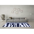 thumbnail image 3 of Ahgly Company Indoor Round Abstract Blue Contemporary Area Rugs, 3' Round, 3 of 4
