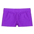 thumbnail image 6 of YONGHS Kids Girls Sleeveless Dance Tumbling Gymnastics Leotards with Booty Shorts Hairband Set Purple 16, 6 of 7