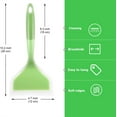 thumbnail image 2 of Tutuviw 2Pcs Wide Silicone Spatula Plastic Fish Spatula Non-Stick Cooking Safe Flexible Silicone Turner Heat Resistant Kitchen for Egg Omelette Tamagoyaki(Green,Orange), 2 of 7