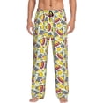 thumbnail image 2 of Lsque Hippopotamus Print Men's Pajama Pants, Lounge Pant - Comfortable Home Wear,Elastic Waistband, Stylish Design-Large, 2 of 9