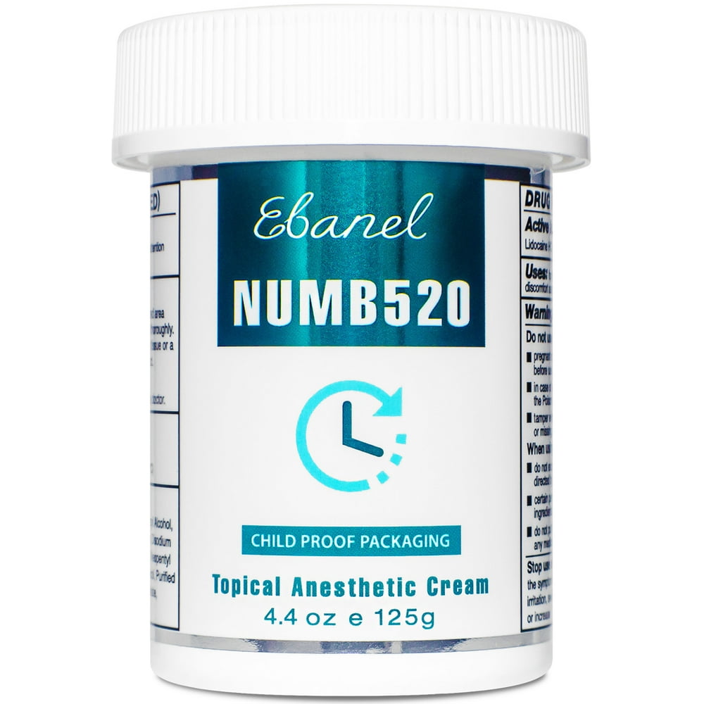 Ebanel 5 Lidocaine Numbing Cream Numb520 Anesthetic Pain Relief 4.4oz