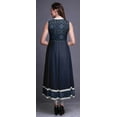 thumbnail image 4 of Bimba Robe Anarkali Noire à Imprimé Damassé pour Femmes Col Mandarin Kurta Ethnique Indienne TG, 4 of 6