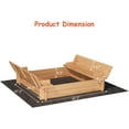 thumbnail image 3 of ChaoLink Kids Wood Sandbox with Cover, Spacious Play Area with 2 Bench Seats for Kids Sand Boxes in Garden, Beach Patio OutdoorWood, 3 of 8
