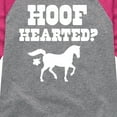 thumbnail image 3 of Instant Message - Hoof Hearted Horse - Toddler & Youth Girls Raglan Graphic T-Shirt, 3 of 6