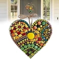 thumbnail image 1 of Large Acrylic Garden Mosaics Heart-Shaped Ornament Heart-Shaped Mosaics Sculpture Acrylic Wall Hanging, 1 of 6
