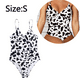 thumbnail image 2 of Trajes de baño de una pieza con escote pronunciado y espalda cruzada y corte alto para mujer, 2 of 7