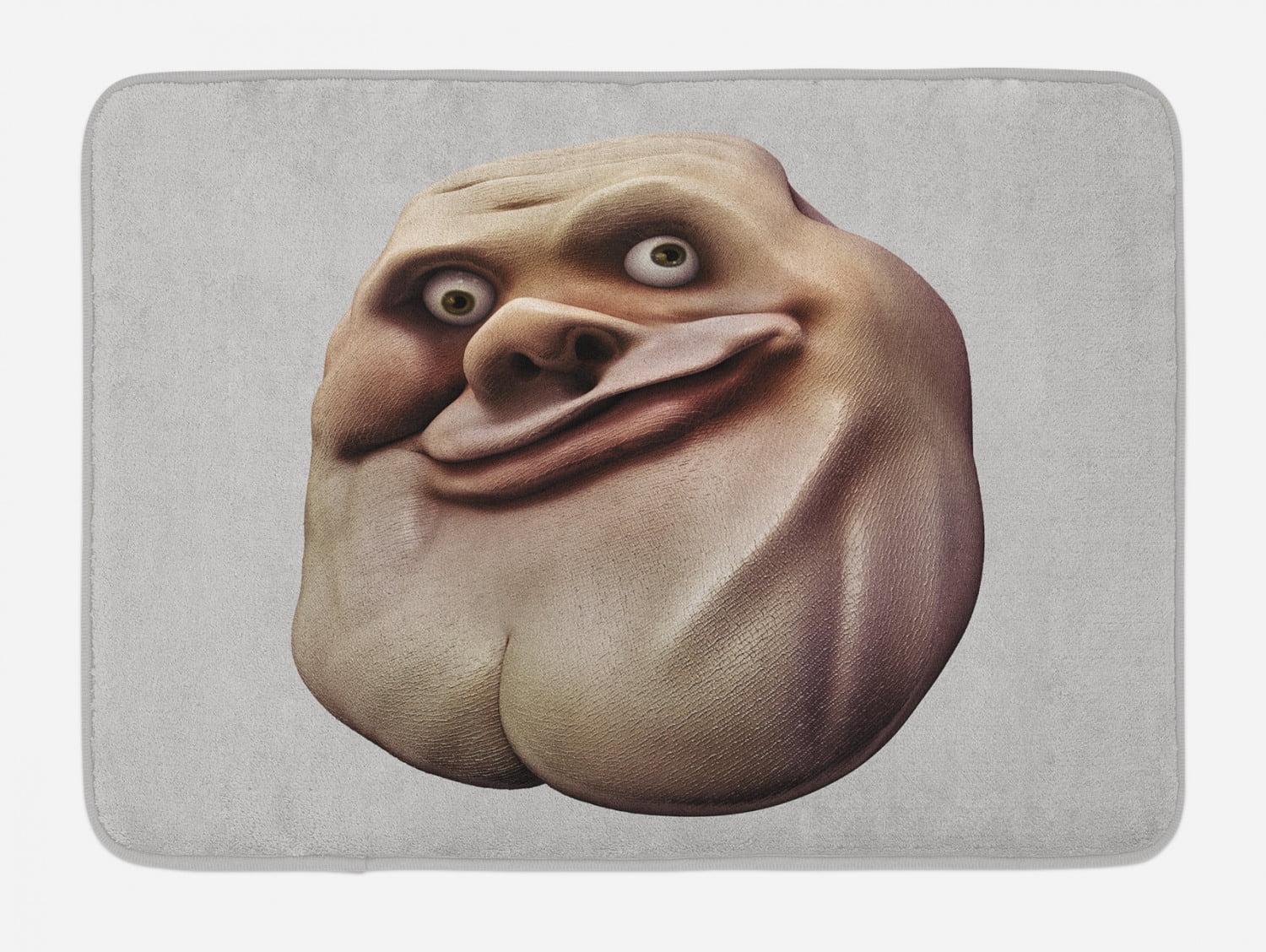 Humor Bath Mat, Awkward Meme Face with Unusual Facial Gesture Ugly Mock  Smug Forum Art Design, Non-Slip Plush Mat Bathroom Kitchen Laundry Room  Decor, 29.5 X 17.5 Inches, Pearl and Tan, Ambesonne -