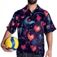 thumbnail image 4 of Love Men's Short Sleeve Poplin Button Down Shirts - Casual Printed Summer Beach Tops for Men, 4 of 6