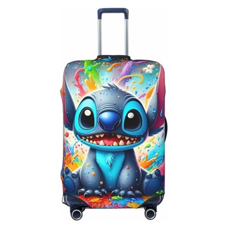 Cartoon Luggage Cover Suitcase Protector Elastic Luggage Belt Invisible Zipper Women Men Good Cute Lilo Stitch 1 (57) Largest