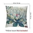 thumbnail image 4 of Dahlia pillowcase, spring geometric blue flower elegant line pillowcase, farmhouse outdoor decoration, home, bedroom, living room square cushion cover, various sizes, set of 2, 4 of 7