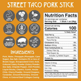 thumbnail image 5 of Righteous Felon Meat Sticks - Gluten Free & Keto Pork Sticks, Protein Snacks, Street Taco, 10 pack, 5 of 7