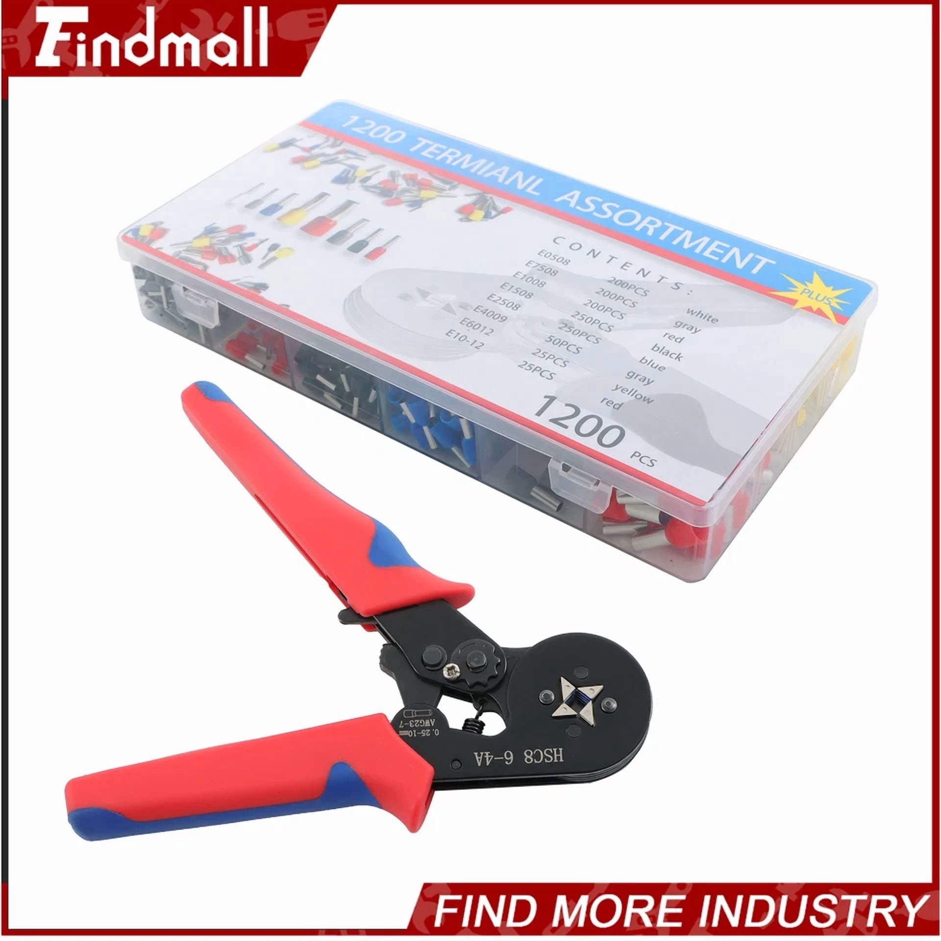 CRESTIN- Findmall Awg 23-7 Self-Adjustable Ferrule Crimping Tool Kit W/ 1200Pcs Ferrules