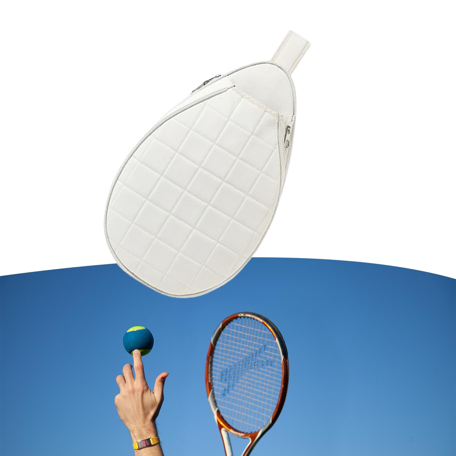 Baoblaze Tennis Bag Large Capacity W/ Adjustable Strap Racket Carry Bag Crossbody Bag White