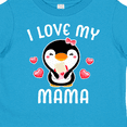 thumbnail image 4 of Inktastic I Love My Mama with Cute Penguin and Hearts Girls Toddler T-Shirt, 4 of 5