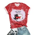 thumbnail image 6 of mihongmao Valentine Graphic T Shirts for Women Round Neck Print Casual Print Short Sleeved Short Sleeved Round Neck Top/shirt Red 2X, 6 of 6